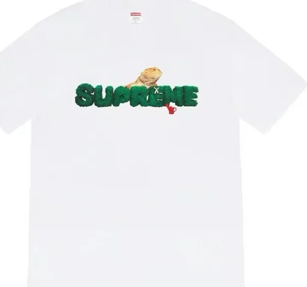 L White Tee Lizard sleeved M T-shirt Black Logo Green XL Short Plant Environmental S 20SS 0603